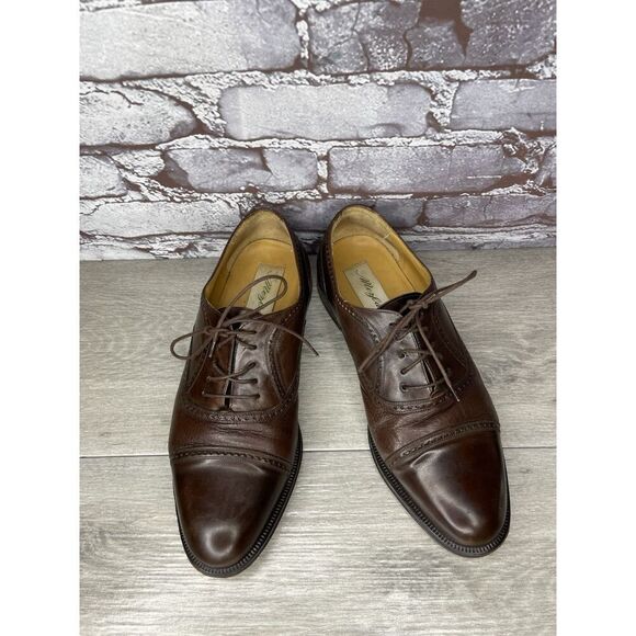 Mezlan Florence Brown Leather Cap Toe Oxford Lace Up Dress Shoes Men Sz 8.5W US main image 6